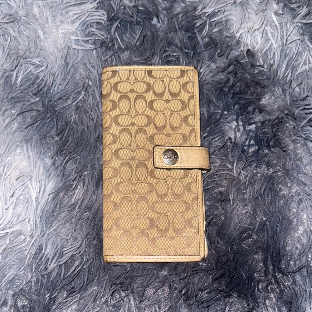 Coach Beige Signature Wallet